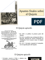 Apuntes Finales Sobre El Quijote