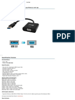 Adaptador USB 3.0 para VGA com 25cm