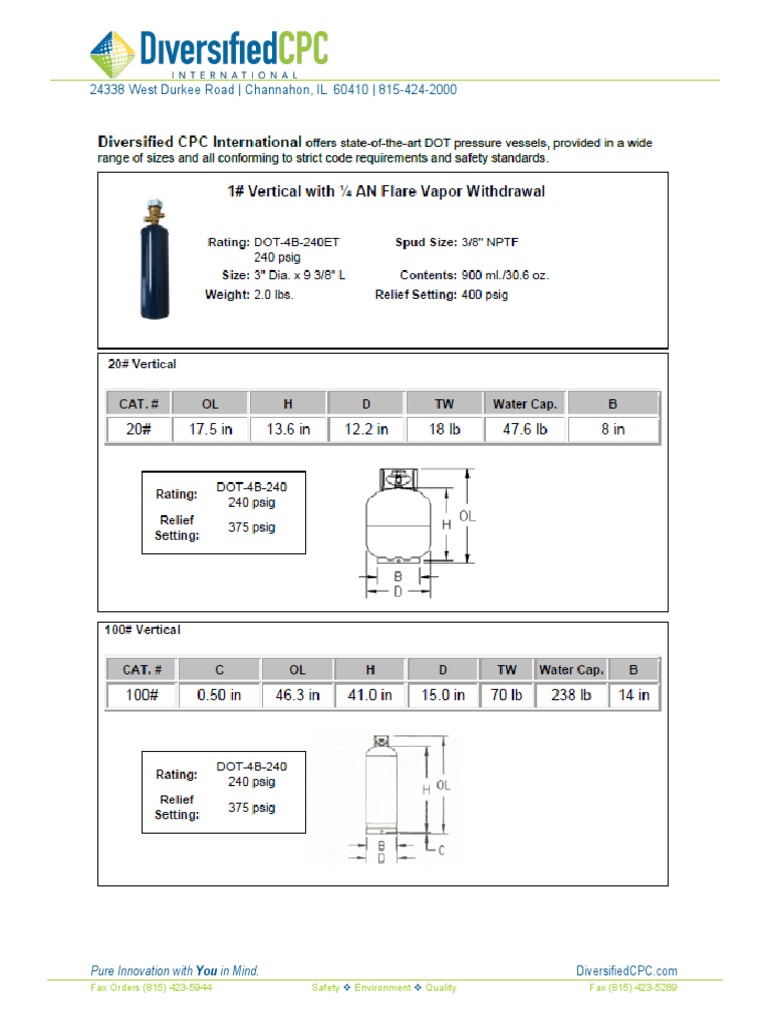 Cylinder+Specs Pdf+diversified PDF
