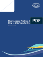 Mooring Load Analysis During Ship To Ship Transfer Operations