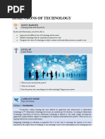 Module 3 - Lesson 9 Dimensions of Technology