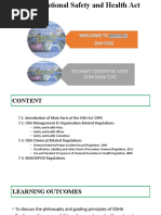 7.1 Introduction of Main Parts of The OSH Act 1994