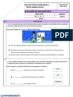 Evaluación de Diagnóstico: Escuela de Educación Básica "Jesús María Yepes"