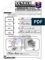 Completando Oraciones, Ra, Re, Ri, Ro y Ru - Tarea