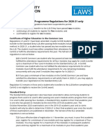 UG Laws 2020-21 Suspensions To Regulations