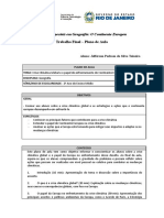 Trabalho Final - Plano de Aula - Curso Europa