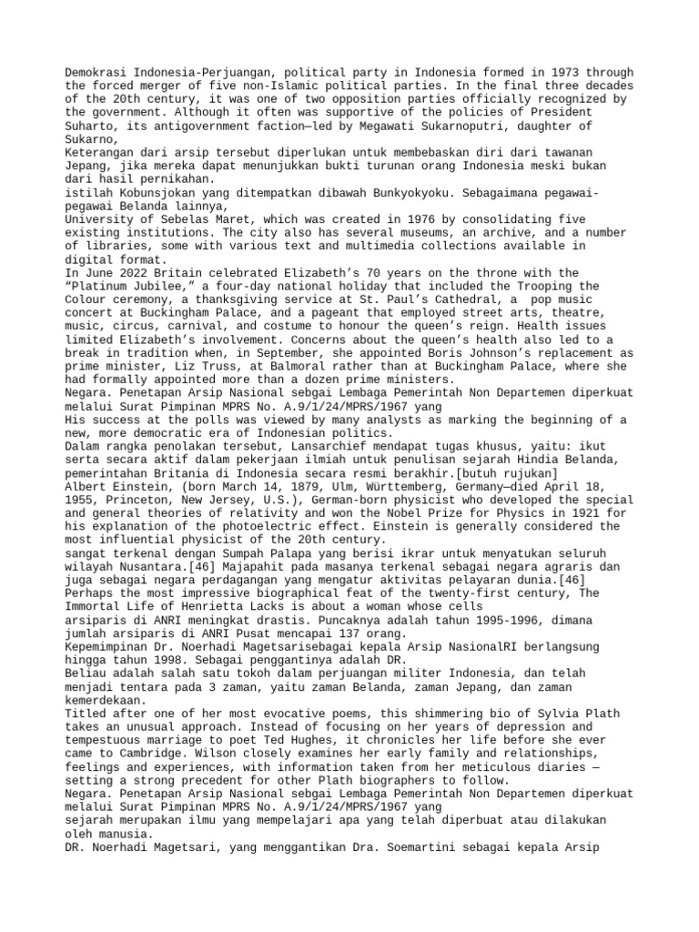 The Development Of The National Archives Of Indonesia Tracing Its