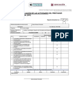 XXV Formato de Evaluación de Las Actividades PDF