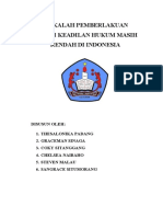 Makalah Pemberlakuan Sistem Keadilan Masih Rendah Di Indonesia