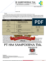 Surat Panggilan Test Calon Karyawan (I) PT HM SAMPOERNA TBK