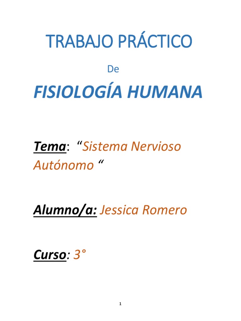 Sistema Nervioso Autónomo Pdf Nervio Vago Sistema Nervioso Autónomo