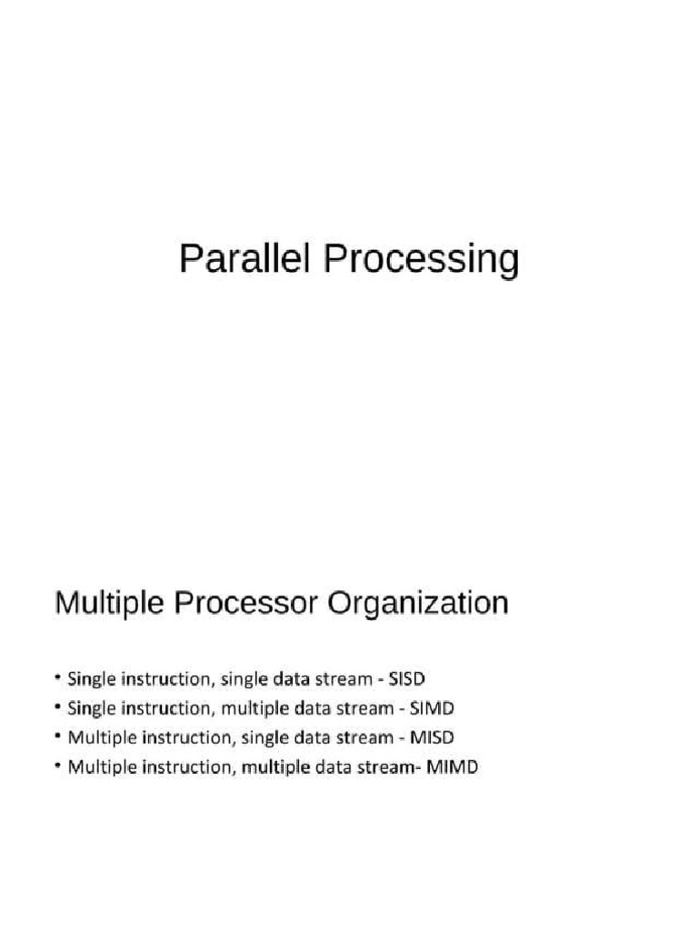 Parallel Processor PDF