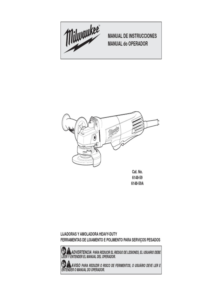 Amoladora Milwaukee 614859 PDF Enchufes y tomas de corriente