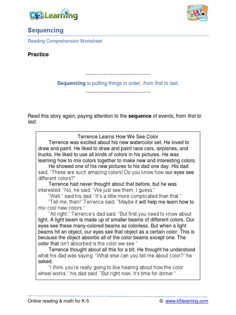 Grade 5 Sequencing A Pdf Pdf