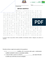 Caça Palavras - Metodo Cientifico