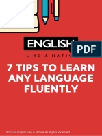 English Like A Native - 7 Tips To Learn Any Language Fluently