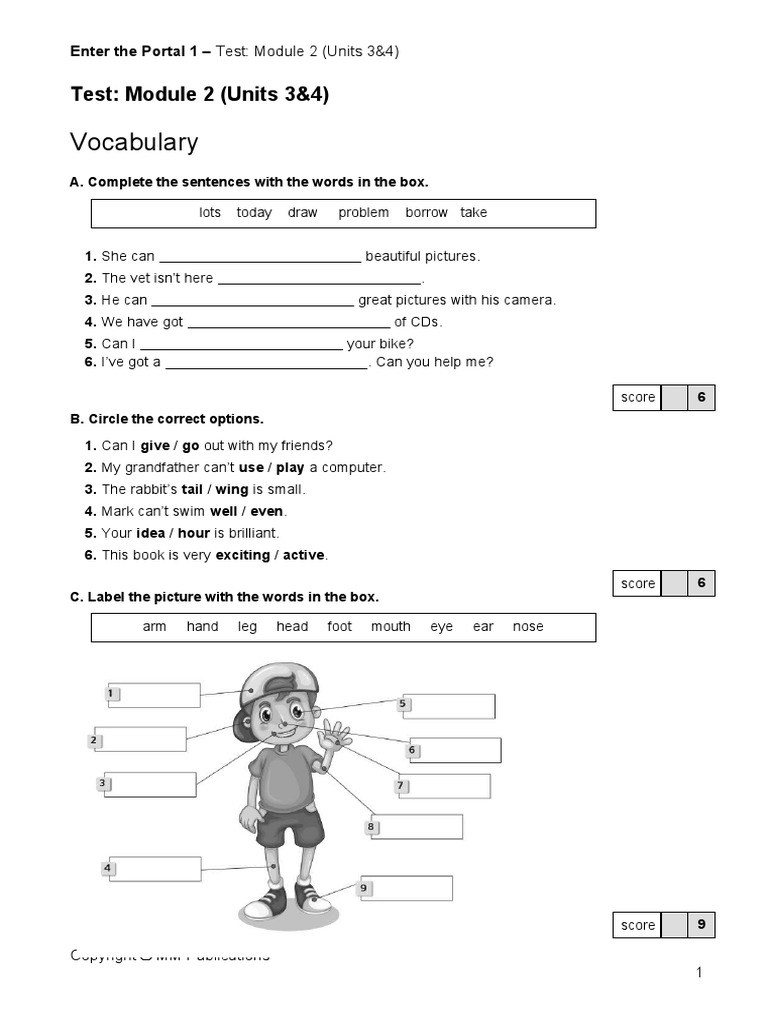 Enter - The - Portal - 1 - Test - 2 - Module 2 | PDF | Linguistics