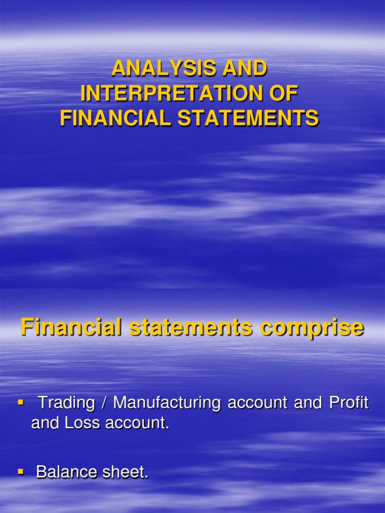 Analysis and Interpretation of Financial Statements | PDF | Equity ...