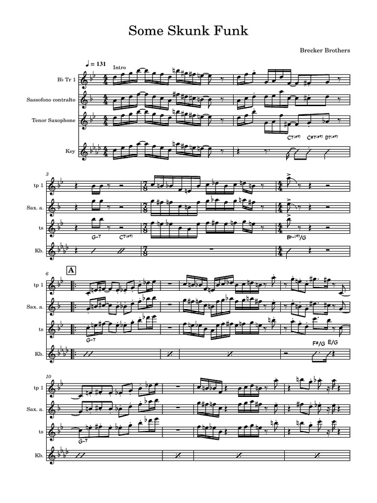 Some Skunk Funk | PDF | Orchestras | Reed Aerophones