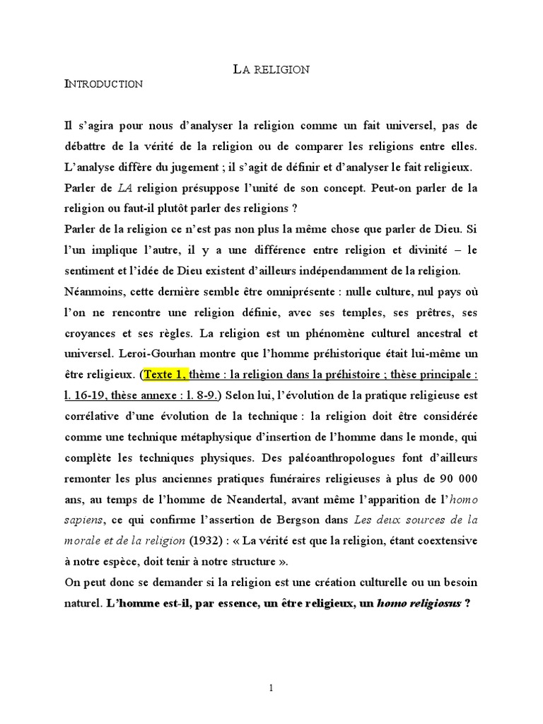 Analyse de la religion comme fait culturel | PDF | Dieu | Raison