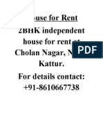 2BHK House Rent Cholan Nagar North Kattur