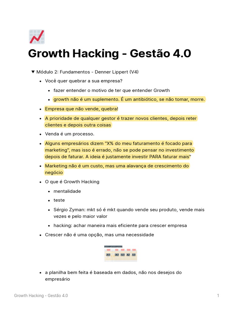 Growth Hacking - Gestão 4.0 PDF | PDF | Marketing | E-commerce