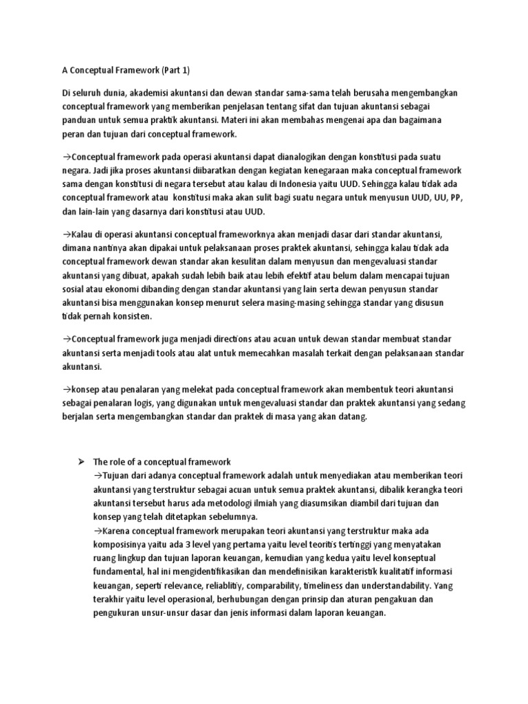 A Conceptual Framework Part 1 Pdf
