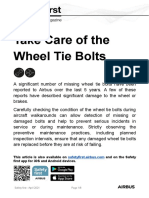 Take Care of The Wheel Tie Bolts