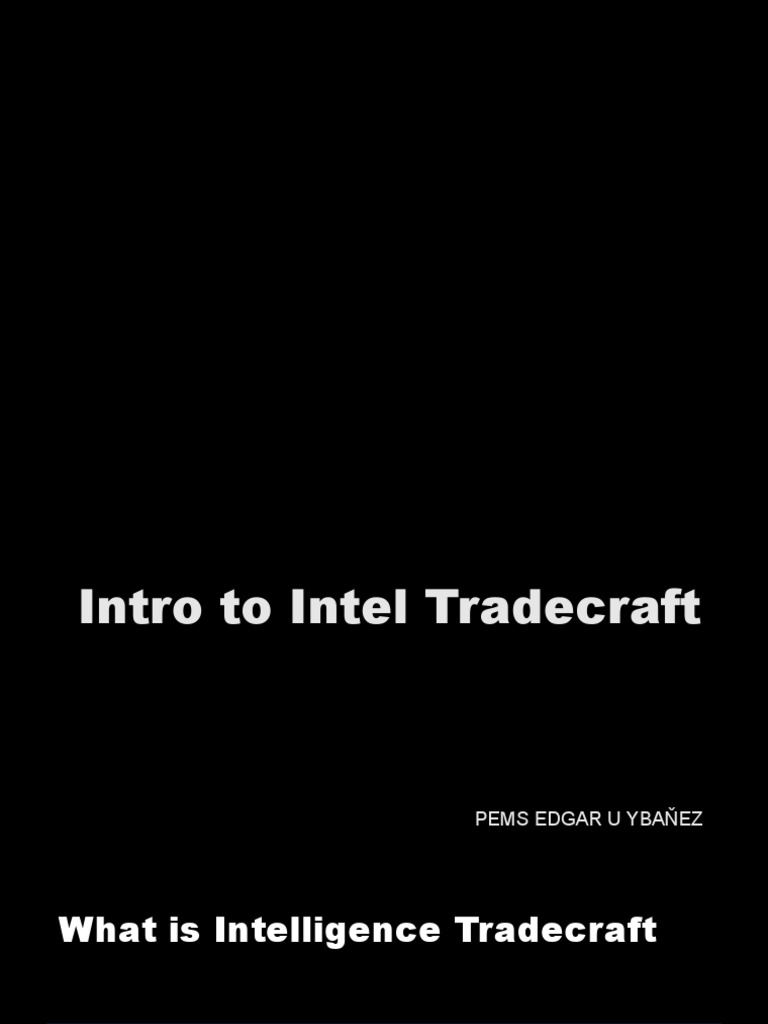 Understanding Intelligence Tradecraft | PDF | Secrecy | Surveillance
