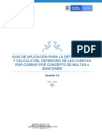 Guía para El Deterioro de Las Cuentas Por Cobrar Multas o Sanciones