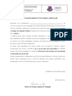 Carta de encaminhamento para estágio de Pedagogia