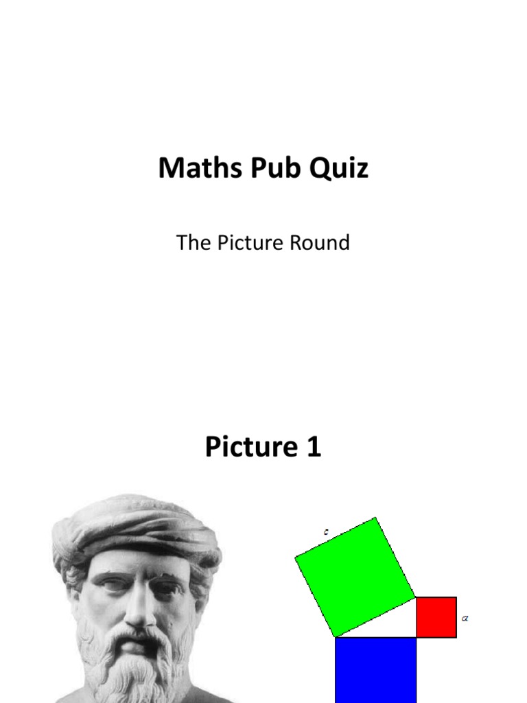 Maths Pub Quiz: Picture Round Answers | PDF
