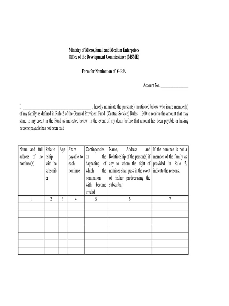 Gpf nomination pdf pdf economies government