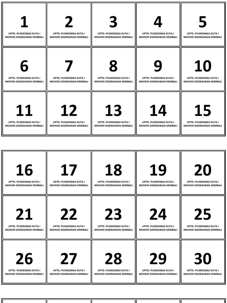 Nomor Antrian PDF