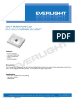 LED - EVERLIGHT - 67-21S-Y2C-D8595B7L32128Z6-2T - V1 (Novo PLCC2835-60mA-Amarelo)