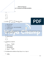 CBSE Test Paper 02 Chapter 5 Continuity and Differentiability