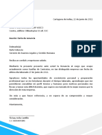 Carta de Renuncia