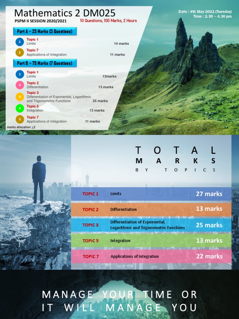 Mathematics 2 DM025 Marks Allocation | PDF