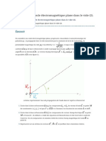 Propagation D'une Onde Électromagnétique Plane Dans Le Vide (2) - Propagation D'une Onde Électromagnétique Plane Dans Le Vide PDF
