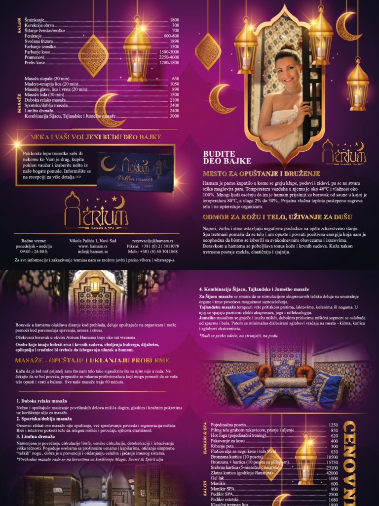 Cenovnik Hamam PDF