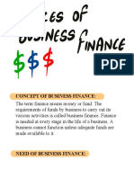 Sources OF BUSINESS FINANCE