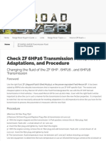 ZF 6HP26, 6HP28 Transmission Fluid Service Procedure