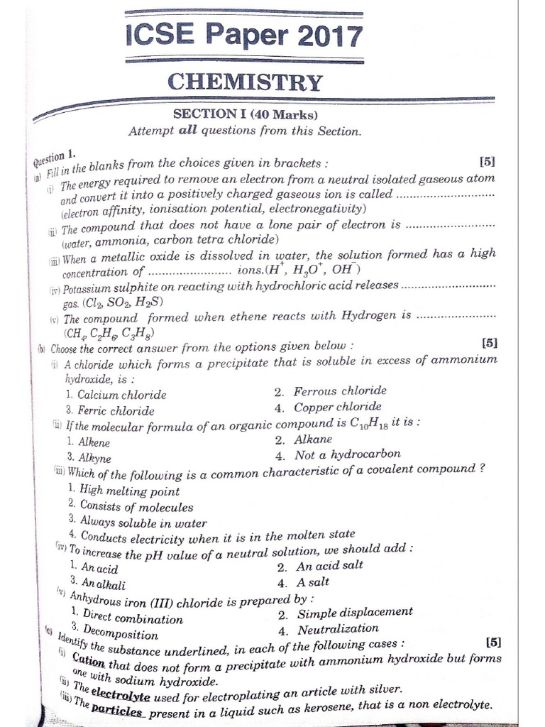 ICSE Chemistry Specimen Paper.pdf PDF