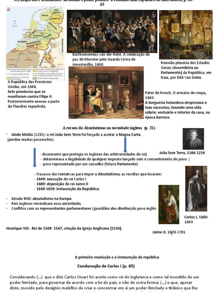 Absolutismo e Revoluções na Inglaterra | PDF | Monarquia do Reino Unido ...