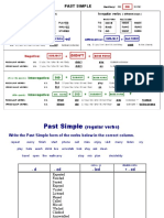 Past Simple Regular and Irregular Verbs Exercises Owen Arita