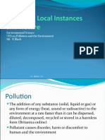 1 Pollution, Local Instances and Nature