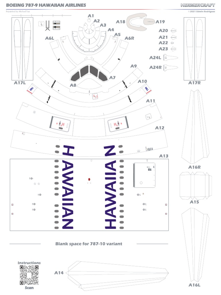 Boeing-787 Hawaian PDF | PDF | Door | Manufactured Goods