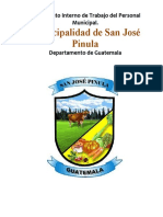 Reglamento Interno de Trabajo MUNICIPALIDAD SAN JOSE PINULA Publicado Diario Oficial