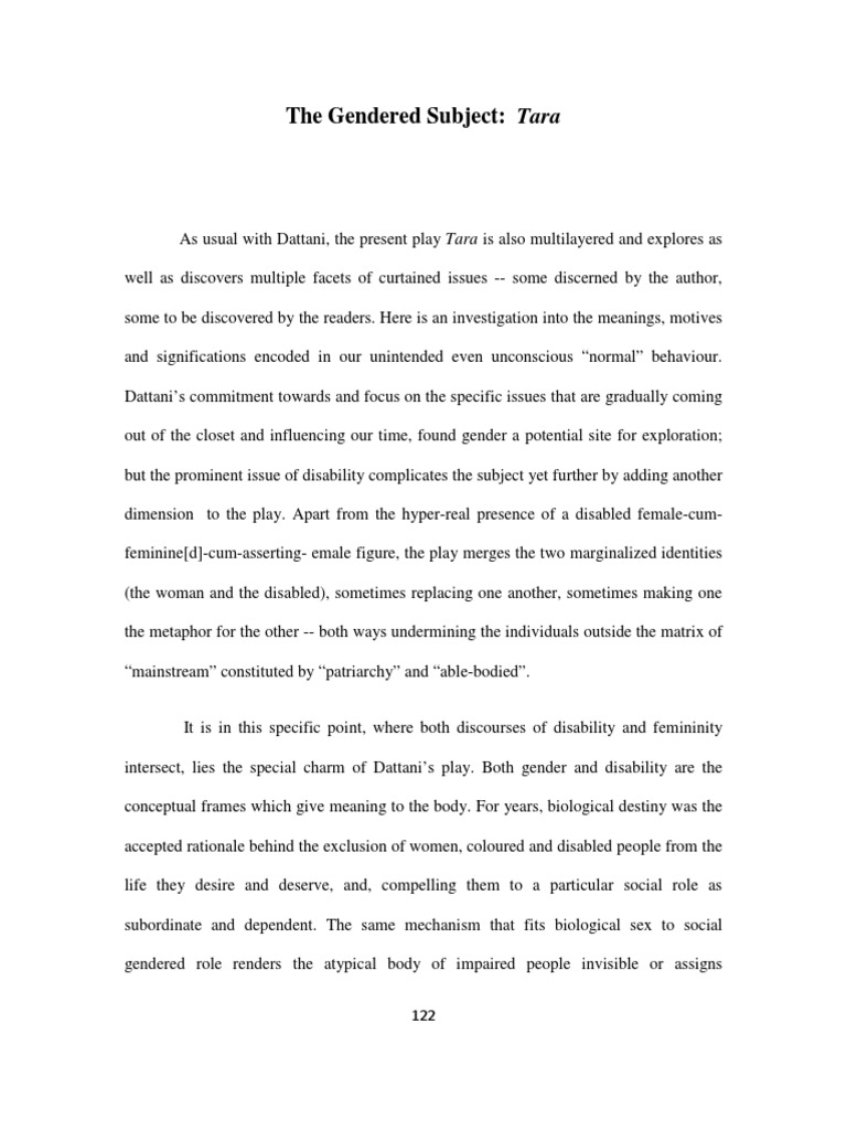 10 The Gendered Subject Tara Pdf