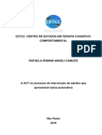 A ACT No Processo de Intervenção de Adultos Que - Apresentam Baixa Autoestima PDF